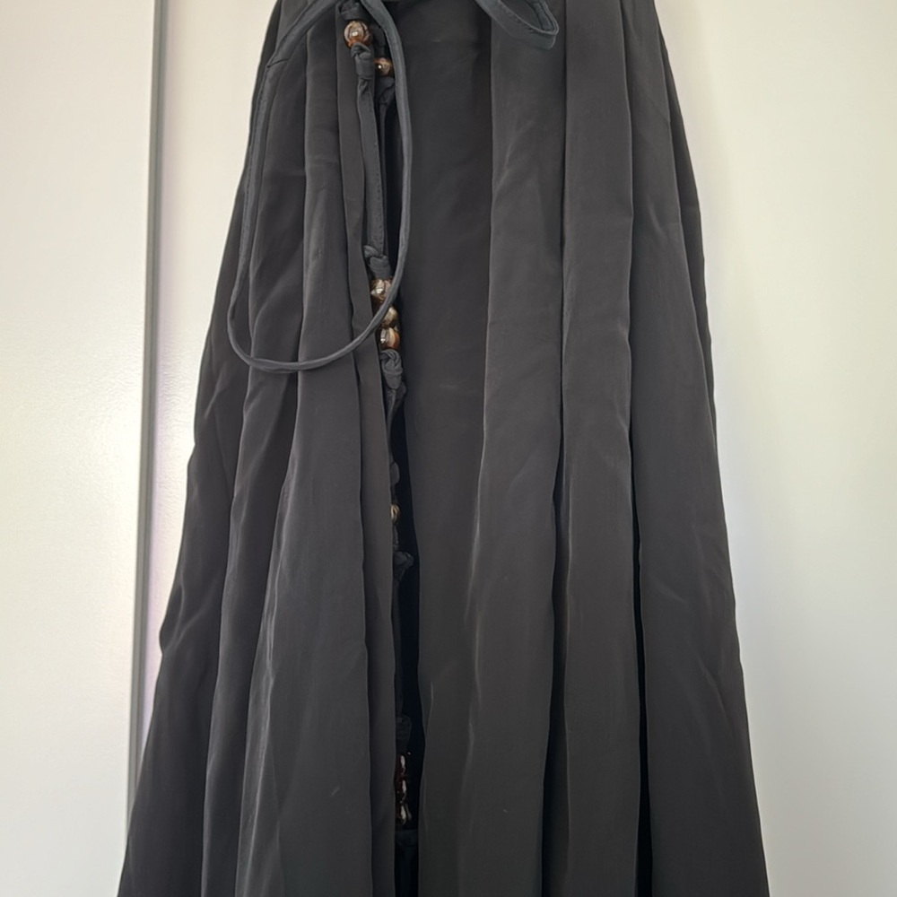 NWT Jcrew Black Flowy Dress with tie waist - Picture 6 of 6